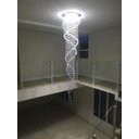 Ver mais imagens de Lustre Pendente Grande em Cristais Legítimos K9 Base em Inox Prateada para Pé Direito Duplo 2,50m