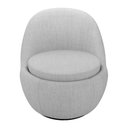 Ver imagem 6 de Poltrona Orgânica Living Memphis Base Giratória Linho Cinza Claro - Desk Design