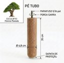 Ver imagem 2 de Kit 4 Pés Tubo de Madeira 35cm P. Mogno
