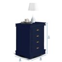 Ver imagem 4 de Mesa de Cabeceira 4 Gavetas Manchester 2044 Linz Móveis - Azul Petróleo