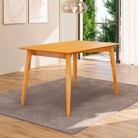 Mesa de Jantar Livie 6 Lugares Retangular MDF Amadeirado Piratini Móveis