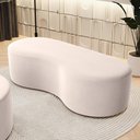 Ver imagem 6 de Puff Decorativo Orgânico para Living Quarto 140cm Orbit W01 Suede Bege - Lyam Decor
