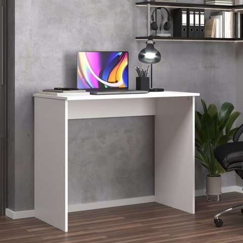 Mesa Escrivaninha Escritório Compact 90 cm Branco