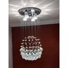 Lustre Pendente Luminária em Cristais Transparentes K9 Globo Pronto para Instalação - 1