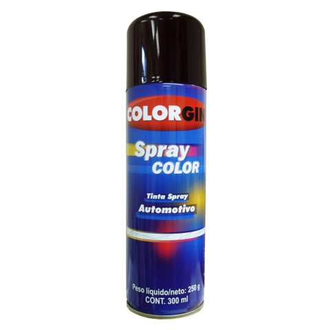 Spray Preto Fosco 300ml Colorgin Lazz 910 Un Lazzuril