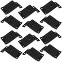 Ver imagem 1 de Kit 12 Chapinhas Chapa Inclinada 15º Fixação Pés Palito Rosca 5/16 Preto