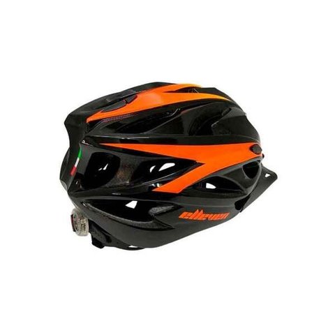 Capacete Ciclismo Inmold Elleven Preto/laranja G