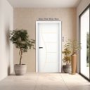 Ver imagem 2 de Folha de Porta em Madeira Frisada 7 210x80 Gitale Portas: Branco/ 210x80cm