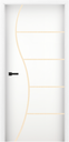 Ver imagem 3 de Folha de Porta em Madeira Frisada 7 210x80 Gitale Portas: Branco/ 210x80cm