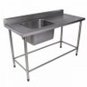 Pia Inox Industrial 1.90X70 Com 1 Cuba Esquerda - Chefstock - 1