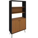 Ver imagem 1 de Estante Multiuso com 02 Portas 03 Prateleiras 183x90cm Hit A02 Freijó Preto - Lyam Decor