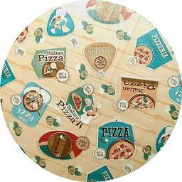 Toalha de Mesa Termica Redonda - Pizza - 1,35m Diâmetro * Mesa Redonda *- Pvc - 4 Cadeiras - Imperme - 3