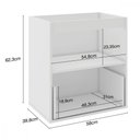 Ver imagem 6 de Gabinete para Banheiro 3 Gavetas sem Cuba Blanc Móveis Bosi