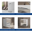 Ver imagem 4 de Gabinete para Banheiro 3 Gavetas sem Cuba Blanc Móveis Bosi