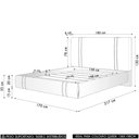 Ver imagem 4 de Cama Queen Flutuante com Cabeceira 160cm Lyra Sintético Preto S05 - Mpozenato