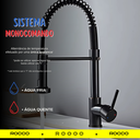 Ver imagem 4 de Torneira Cozinha Premium Gourmet Spray Preto Misturador Monocomando