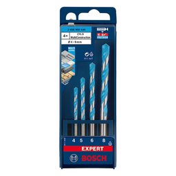 Jogo Brocas Expert Cyl-9 Multmaterial 4-5-6-8 Mm Bosch - 1 Jogo Brocas Expert Cyl-9 Multmaterial 4-5-6-8 Mm Bosch - 1