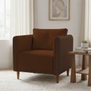 Ver imagem 1 de Poltrona Decorativa Aviv para Sala Escritório Recepção Luxo Linho Premium Easy Clean Corino Premium