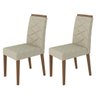 Kit 2 Cadeiras para Sala de Jantar Imbuia Linho Caroline Casa Madre - 1