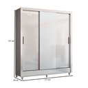 Ver imagem 4 de Guarda-roupa Casal Office 3 Portas 2 Gavetas Branco - Pnr Móveis