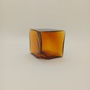 Ver imagem 5 de Vaso Decorativo de Vidro Âmbar 11x11x11cm Enfeite Sala Mesa Estante Aparador