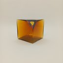 Ver imagem 7 de Vaso Decorativo de Vidro Âmbar 11x11x11cm Enfeite Sala Mesa Estante Aparador