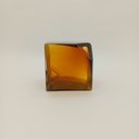 Ver mais imagens de Vaso Decorativo de Vidro Âmbar 11x11x11cm Enfeite Sala Mesa Estante Aparador