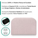 Ver imagem 5 de Cabeceira Painel Suspenso Solteiro 100 cm Alana Organica Boucle Rose Artte
