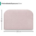 Ver imagem 3 de Cabeceira Painel Suspenso Solteiro 100 cm Alana Organica Boucle Rose Artte