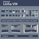 Ver mais imagens de Paneleiro 40 cm 2 Portas e 2 Nichos Branco/Azul Vik Madesa Branco/Azul