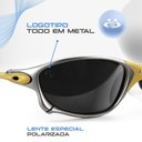 Ver imagem 5 de Oculos Sol Mandrake Juliet Lupa Protecao Uv Metal +case Lente Preta Polarizado Original Aste Metal
