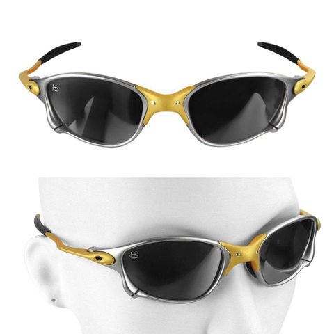 Oculos Sol Mandrake Juliet Lupa Protecao Uv Metal +case Lente Preta Polarizado Original Aste Metal