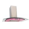 Coifa Terim Vidro Curvo Rosa/inox Duto Slim 80 Cm - 1