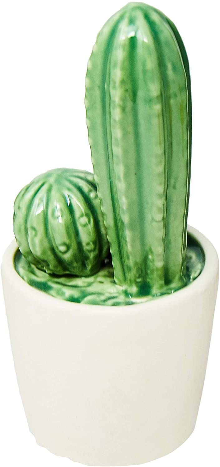 Cacto De Ceramica Decoração de Mesa Cactus Adorno Verde AV