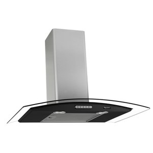 Coifa Terim Vidro Curvo Duto Slim Inox 80cm