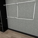 Ver imagem 2 de Arara de Roupas Closet Quarto com 9 Peças Cremalheira 200x100 Cm Cor Branco Modelo Clst1b248