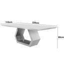 Ver imagem 3 de Sala de Jantar Ane 220CM 8 Cadeiras Esmeralda Moderna