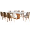 Sala de Jantar Ane 220CM 8 Cadeiras Esmeralda Moderna - 2