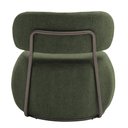 Ver mais imagens de Poltrona Decorativa Greta Base Aço Fixa Titânio Linho Bouclê Verde - Nexta Casa
