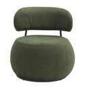 Ver imagem 6 de Poltrona Decorativa Greta Base Aço Fixa Titânio Linho Bouclê Verde - Nexta Casa