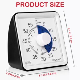 Secura Timer Visual de 60 Minutos para Sala de Aula e Gestão de Tempo (azul Marinho e Preto) - 2