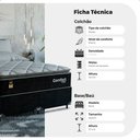 Ver imagem 3 de Cama Box Queen + Colchão Comfort Class Pillow Top 158x198cm Preto/suede Preto