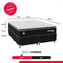 Ver imagem 4 de Cama Box Queen + Colchão Comfort Class Pillow Top 158x198cm Preto/suede Preto