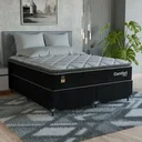 Ver imagem 1 de Cama Box Queen + Colchão Comfort Class Pillow Top 158x198cm Preto/suede Preto