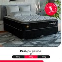 Ver imagem 5 de Cama Box Queen + Colchão Comfort Class Pillow Top 158x198cm Preto/suede Preto