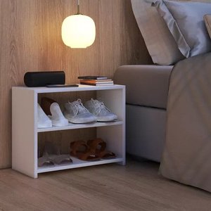 Mesa Cabiceira Baixa . Prateleiras Multiuso Quarto Infantil Technox Marron