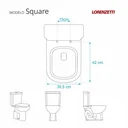 Ver imagem 3 de Assento Sanitário em MDF Square Branco para bacia Lorenzetti