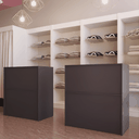 Ver imagem 4 de Balcão De Atendimento Com Prateleira 100% MDF Modelo New 89x95x45 cm Comac Preto