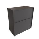 Ver imagem 1 de Balcão De Atendimento Com Prateleira 100% MDF Modelo New 89x95x45 cm Comac Preto
