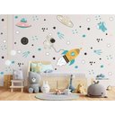 Ver imagem 1 de Adesivo de Parede Astronauta Foguete Espaço Cute